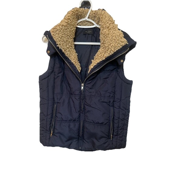 Love Tree Women's Puffer Navy Blue Vest Jacket Size Small - Picture 1 of 5
